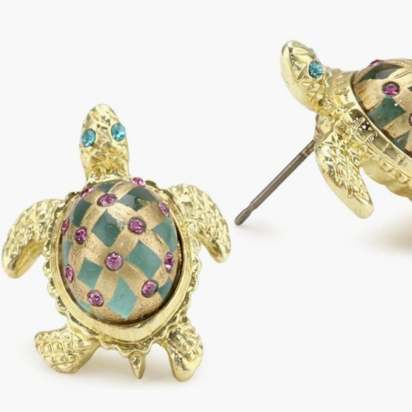 Betsey johnson turtle stud earrings nwt - Picture 4 of 4